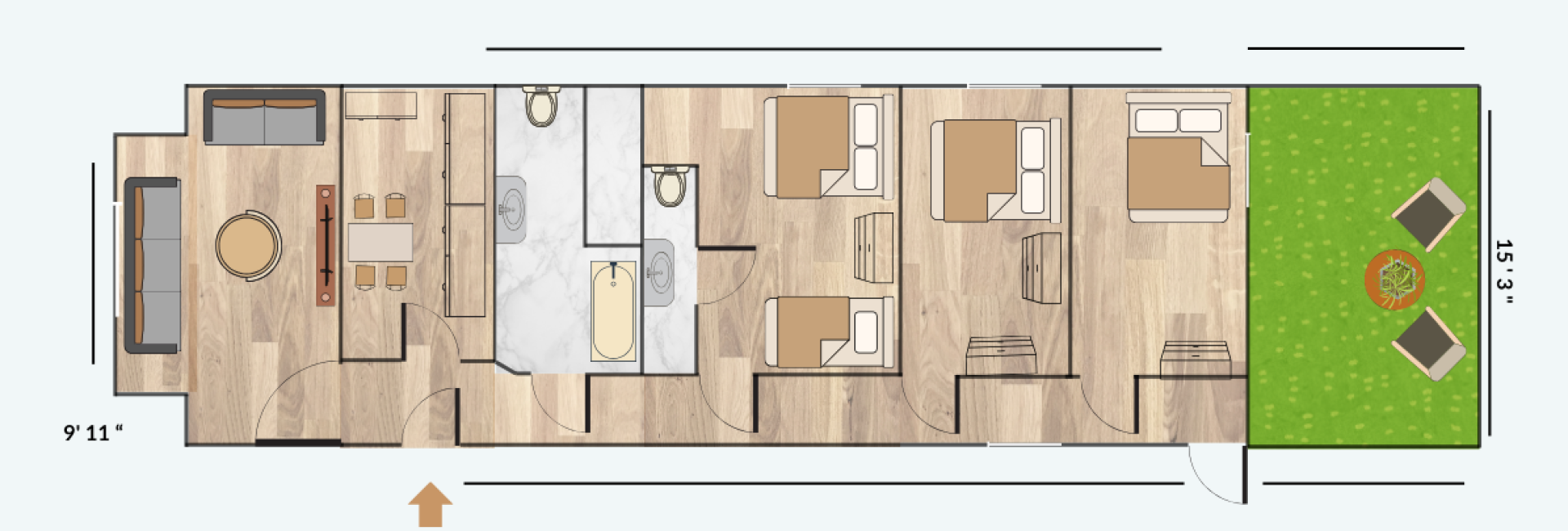 Ealing garden flat by Walpole Park